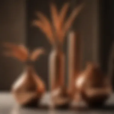 Copper Spray Painted Vases
