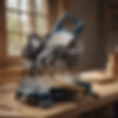Maximizing Efficiency Efficiency of cordless mitre saw in action