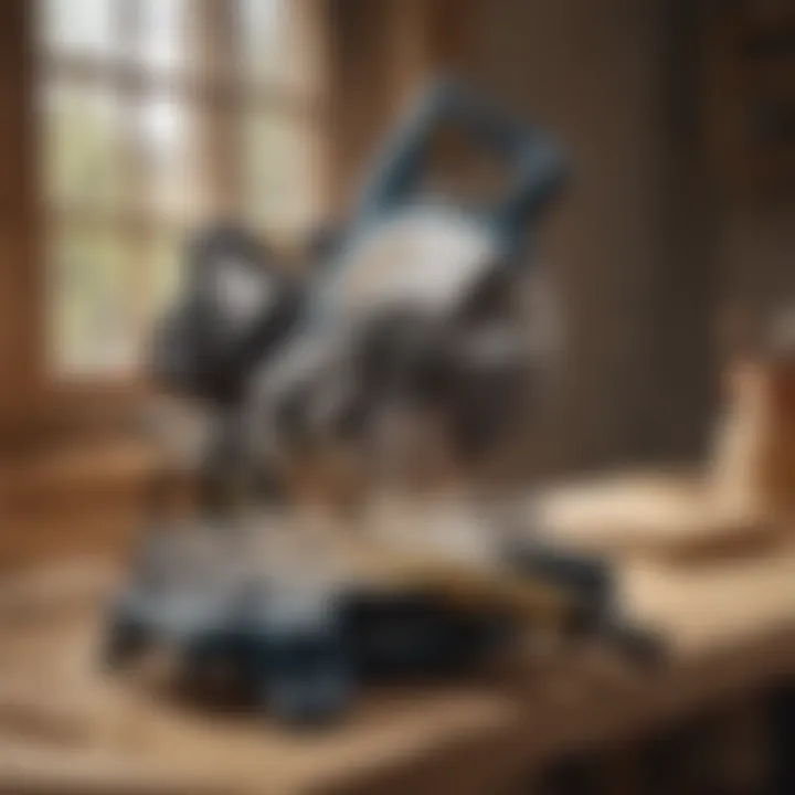 Maximizing Efficiency Efficiency of cordless mitre saw in action