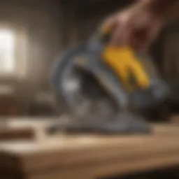 Precision cutting with cordless mitre saw