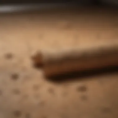 Close-up view of cork underlayment material