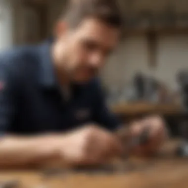 Visual representation of a craftsman selecting the ideal Dremel shaft