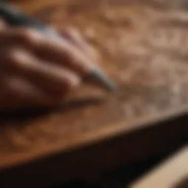 Mastering Precision: Dremel for Detailed Woodwork Craftsman using Dremel tool on intricate wood carving