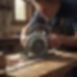 Craftsman using jigsaw reciprocating saw combo for precise cuts