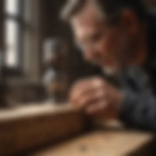 Craftsman using a locking corner router bit on wood