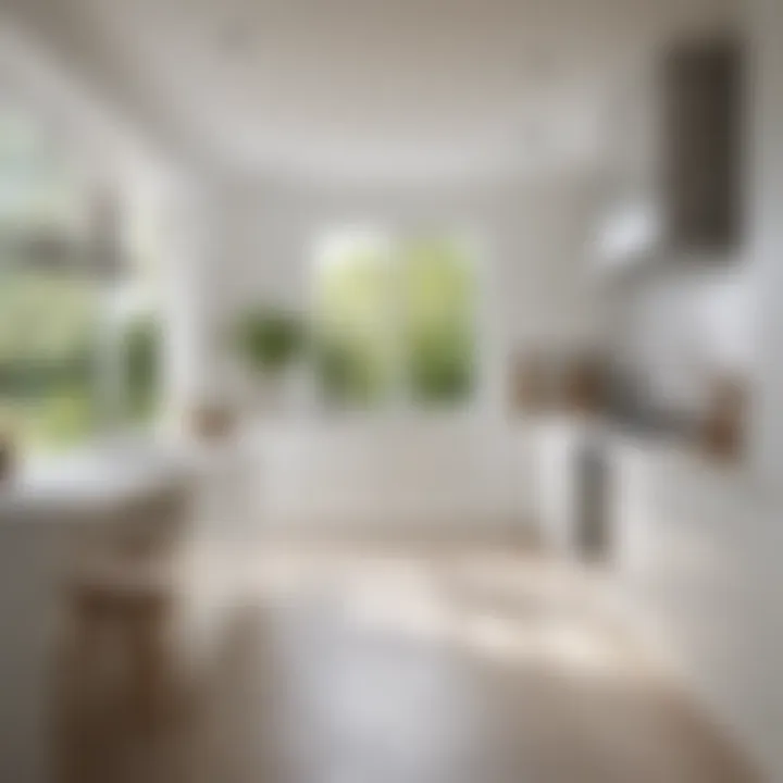 Brightening Effects of White in Sunlit Space Crisp White Paint in Light-Filled Kitchen