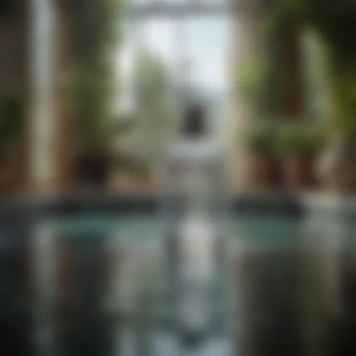 Crystal clear spa water with HTH chlorinating sanitizer