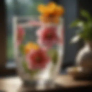 Nature's Beauty Encapsulated: Tervis Tumbler Crystal Clear Tervis Tumbler with Floral Reflection