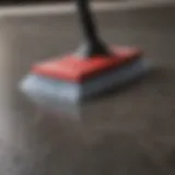 Squeegee in action on curved surface