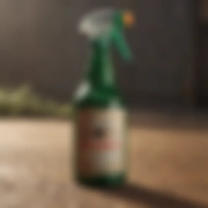 Close-up of Cutter Insect Yard Spray bottle for application