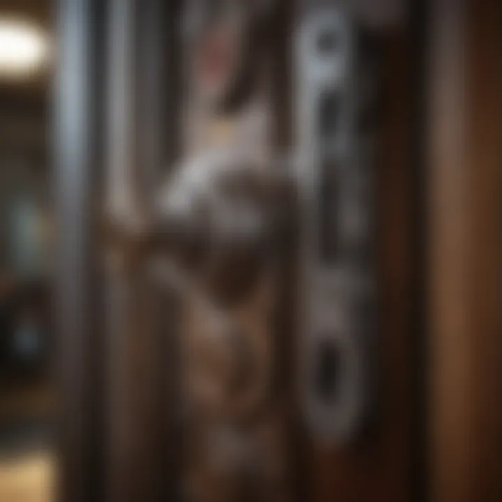 Cutting-edge indoor latch lock mechanism