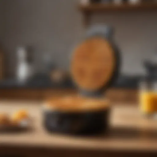 Elegant design of the Dash Honeycomb Waffle Maker showcasing its unique waffle shape