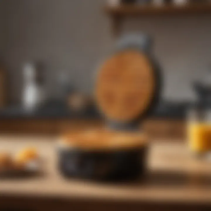 Elegant design of the Dash Honeycomb Waffle Maker showcasing its unique waffle shape