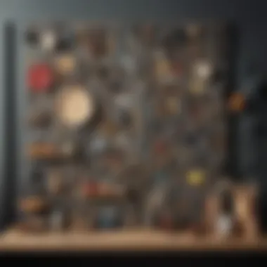 Elegant Organization of Craft Supplies Stylish pegboard showcasing a variety of craft supplies elegantly organized