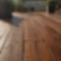 Wooden deck with Defy Extreme Deck Stain