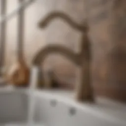 Elegant Delta bronze faucet showcasing intricate design details