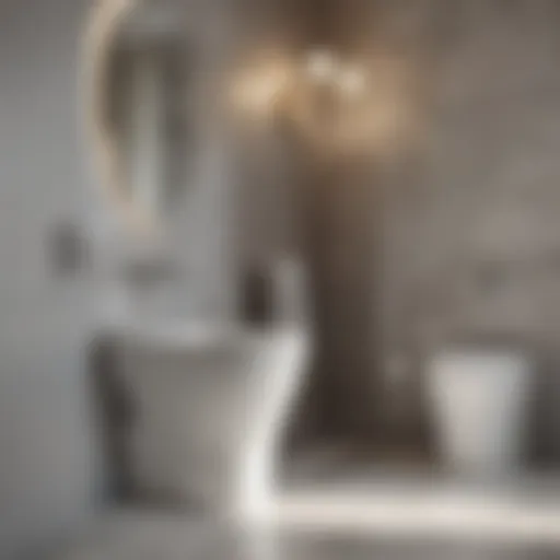 Elegant designer grab bar in a modern bathroom setting