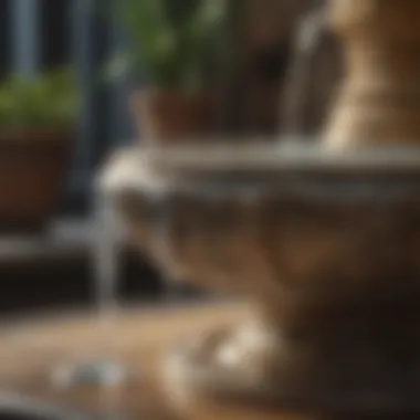 Detailed Craftsmanship of Alpine Tabletop Fountain