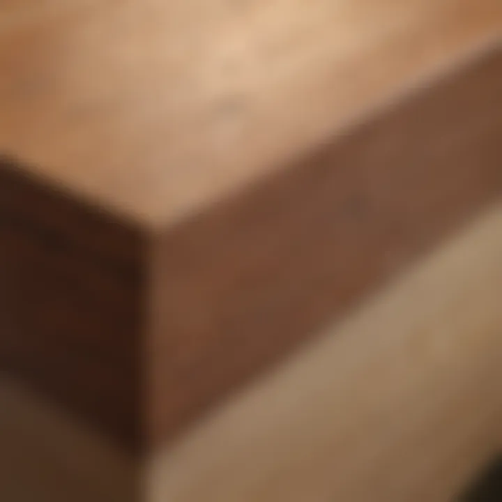 Detailed view of angled finish nail seamlessly integrated into woodworking masterpiece