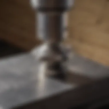 Detailed view of a locking corner router bit creating precise joints