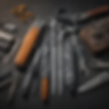 Diverse Leatherman Tools Collection A variety of Leatherman tools displayed on a rugged surface