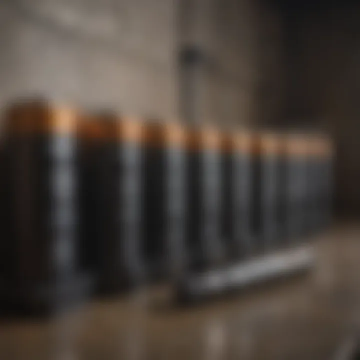 Illustration showing different types of batteries suitable for sump pumps
