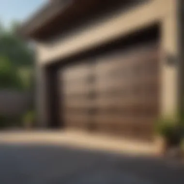 Modern security features integrated into a garage door.