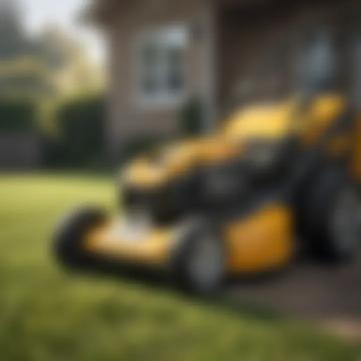 DEWALT Battery-Powered Lawn Mower Charging
