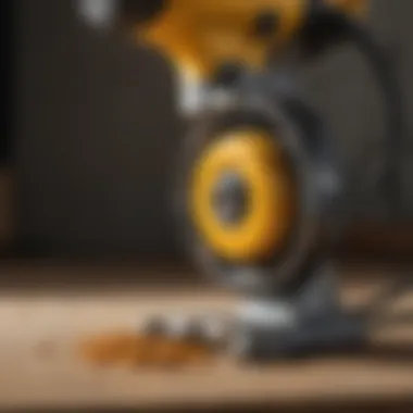 Close-up of a DeWalt grinder cord showcasing its robust design and connectivity features.