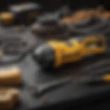 Maintenance tools and tips laid out for preserving the longevity of a DeWalt grinder cord.