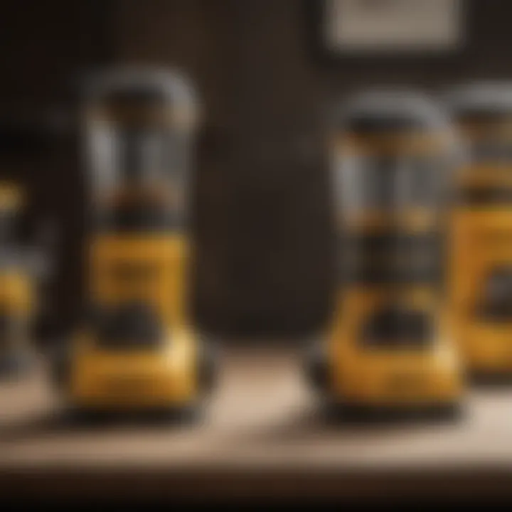 Comparison of different DeWalt grinder models compatible with various cord types.