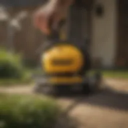 Dewalt Lawn Edger Attachment in Action