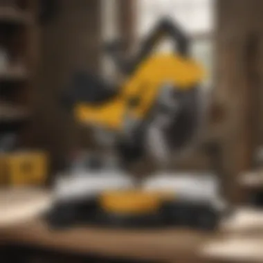 DeWalt Mitre Saw in a Professional Workshop DeWalt mitre saw in a workshop setting