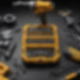 Detailed view of the DeWalt tool set showcasing individual tools