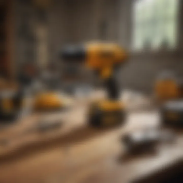 DeWalt tool set in action during a home renovation project