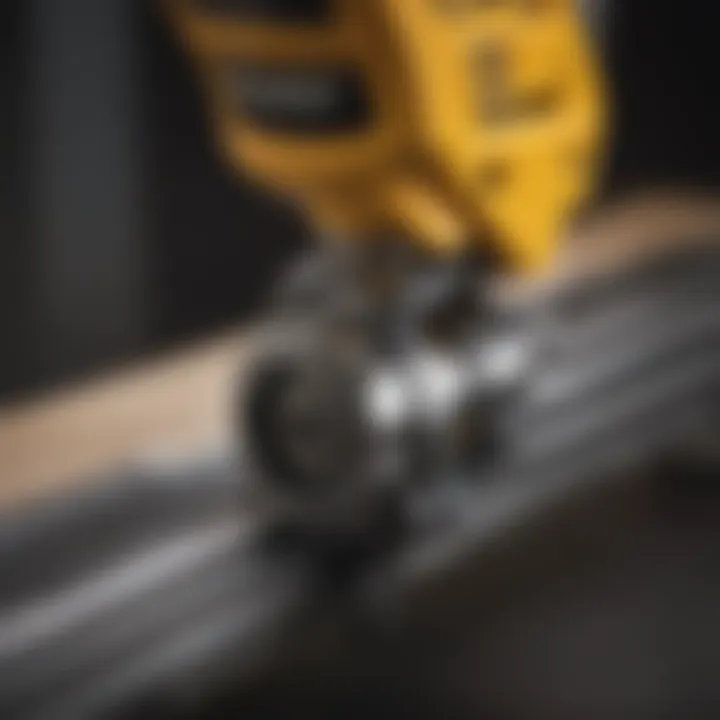 Close-up of Dewalt Turbo Shear's blade mechanism