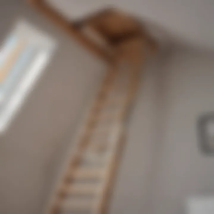 Final installation of a completed DIY attic ladder