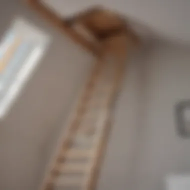 Successfully Installed Attic Ladder Final installation of a completed DIY attic ladder