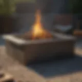 Square fire pit base material selection