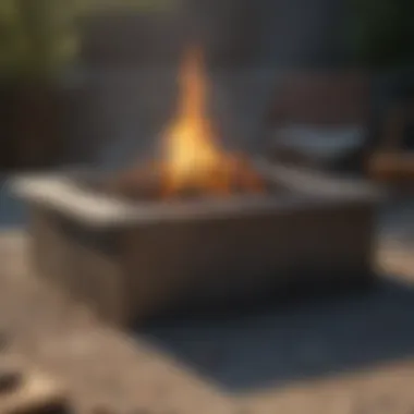 Square fire pit base material selection