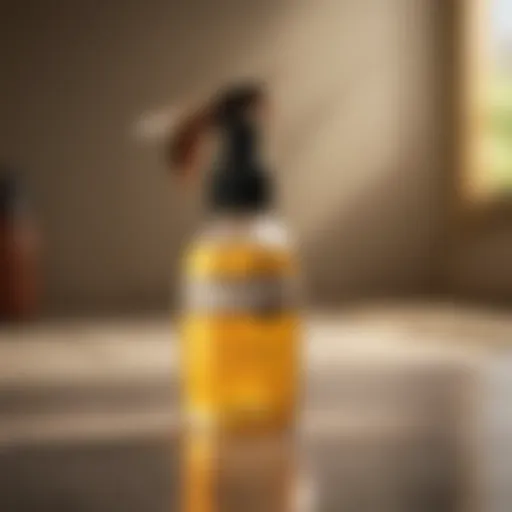 Natural wasp repellent in a spray bottle