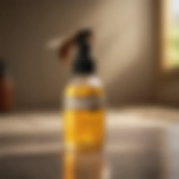Natural wasp repellent in a spray bottle