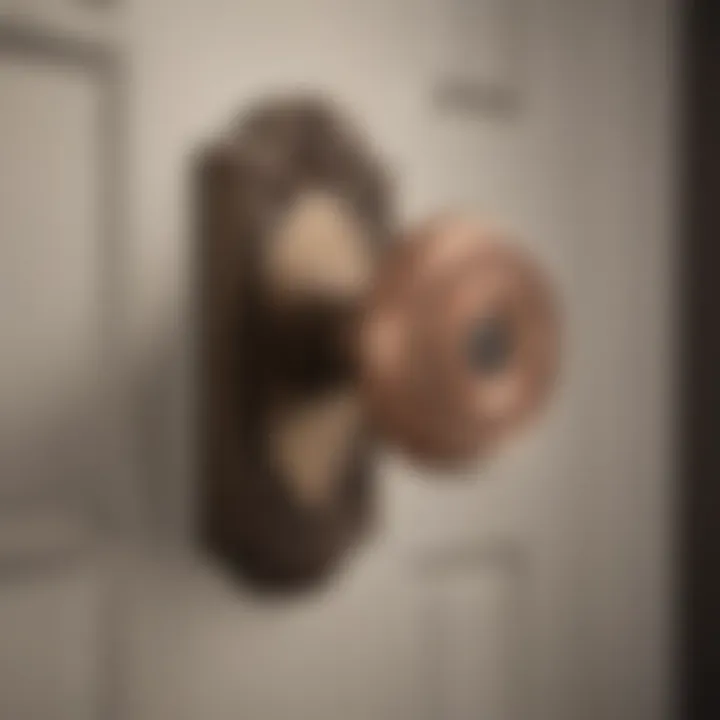 A collection of various door knob rose plates showcasing different historical designs