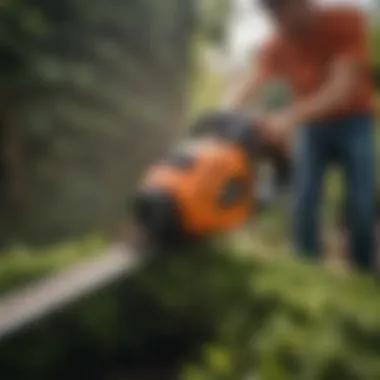 Dual-action technology of the Black & Decker 16-Inch Hedge Trimmer