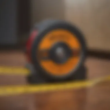 Heavy-duty Milwaukee tape measure in action