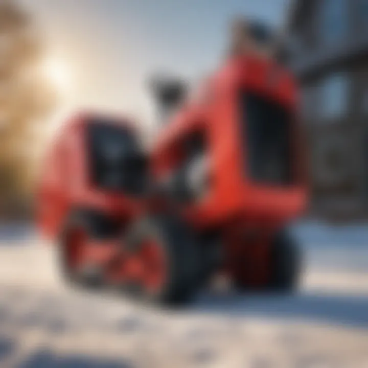 Illustration emphasizing durability and ruggedness of Troy Bilt 2100 Snowblower