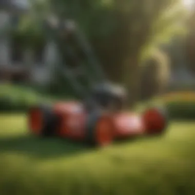 Sustainable Lawn Care Eco-friendly reel lawn mower in action