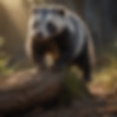 Badger contributing to ecological balance
