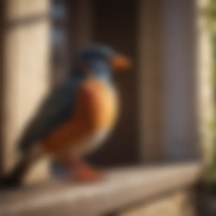 Visual bird deterrents for property safeguarding