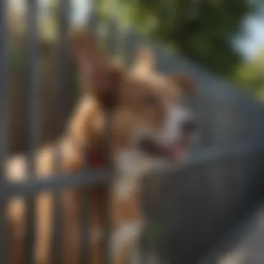 Durable Metal Fence for Pets Close-up of a durable metal fence designed for pets